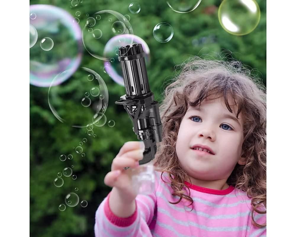 Bubble Gun: 8 Hole Automatic Gatling Bubble